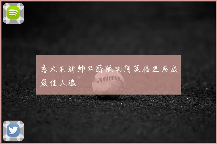 意大利新帅年薪限制阿莱格里或成最佳人选
