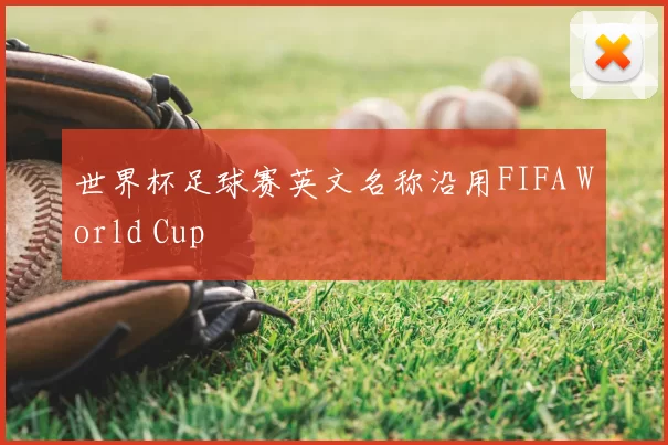 世界杯足球赛英文名称沿用FIFA World Cup